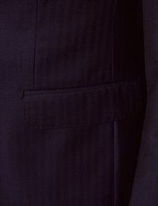 Classic Fit Navy Herringbone Suit Jacket-preview3