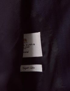 Classic Fit Navy Herringbone Suit Jacket-preview4