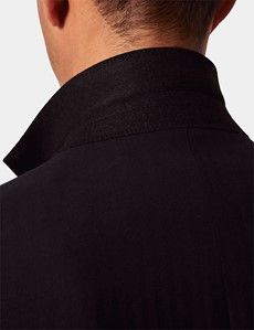 Slim Fit Black Herringbone Suit Jacket-preview5