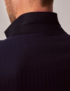 Slim Fit Navy Herringbone Suit Jacket-preview5