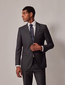 Charcoal Herringbone Slim Suit-preview2