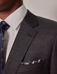 Charcoal Herringbone Slim Suit-preview1