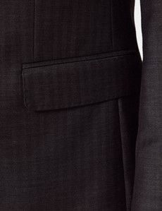 Slim Fit Charcoal Herringbone Suit-preview3