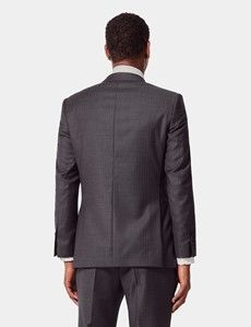 Slim Fit Charcoal Herringbone Suit-preview5