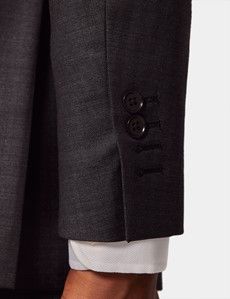 Slim Fit Charcoal Herringbone Suit-preview7