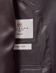Slim Fit Charcoal Birdseye Suit Jacket-preview3