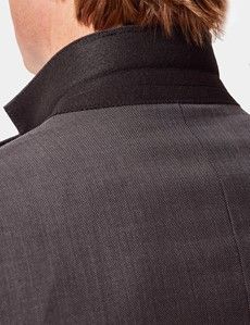 Slim Fit Charcoal Birdseye Suit Jacket-preview4