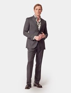 Slim Fit Charcoal Birdseye Suit Jacket-preview6