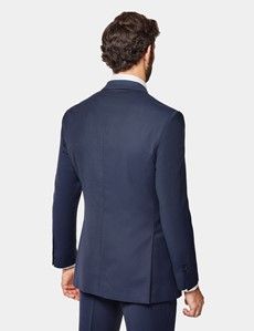 Slim Fit Navy Birdseye Suit Jacket