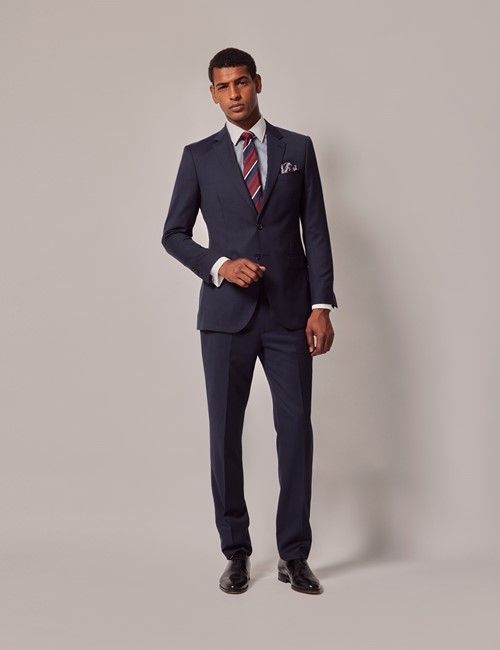 Navy Birdseye Slim Suit