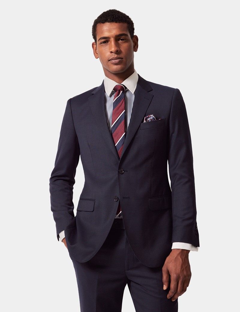 Slim Fit Navy Birdseye Suit