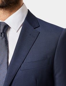 Slim Fit Navy Birdseye Suit