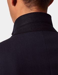 Slim Fit Navy Sharkskin Suit Jacket-preview4