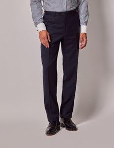 Navy Sharkskin Slim Suit-preview7