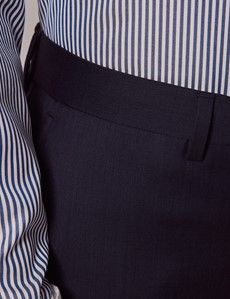Navy Sharkskin Slim Suit-preview8