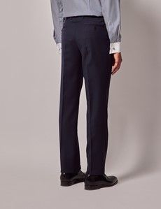 Navy Sharkskin Slim Suit-preview9