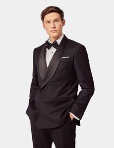 Slim Fit Black Shawl Dinner Jacket