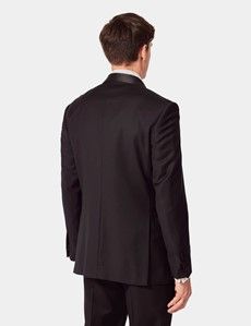 Slim Fit Black Shawl Dinner Jacket-preview4