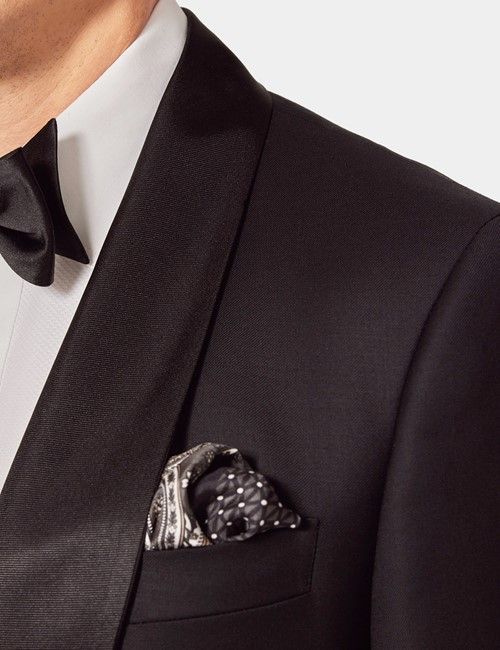 Slim Fit Black Shawl Dinner Jacket-preview