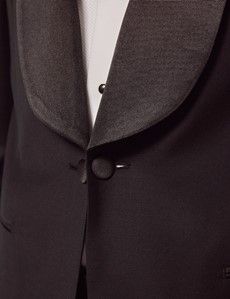 Slim Fit Black Shawl Dinner Jacket
