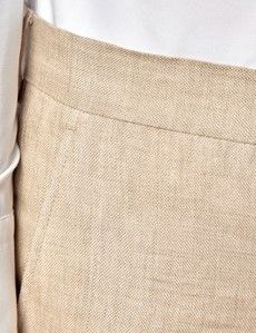 Taupe Hopsack Linen Slim Fit Suit-preview9