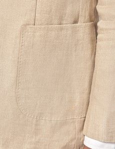 Slim Fit Taupe Hopsack Suit-preview4