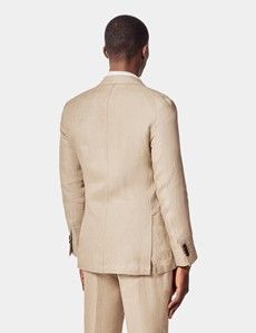 Slim Fit Taupe Hopsack Suit-preview6