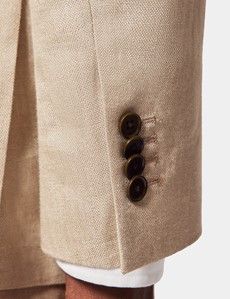 Slim Fit Taupe Hopsack Suit-preview8