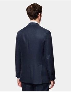 Slim Fit Navy Linen Suit