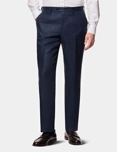 Slim Fit Navy Linen Suit