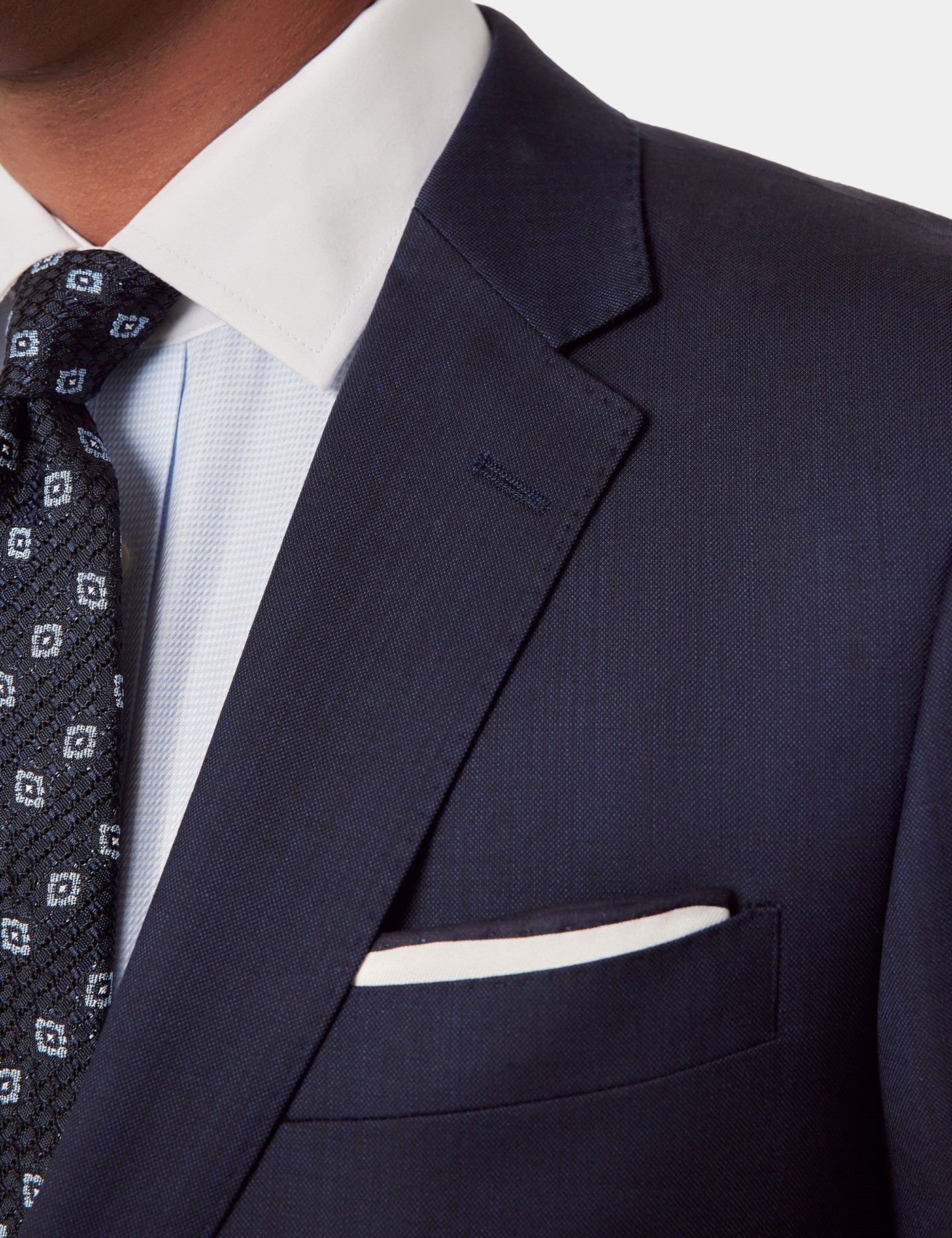 Slim Fit Deep Navy Sharkskin Suit-preview