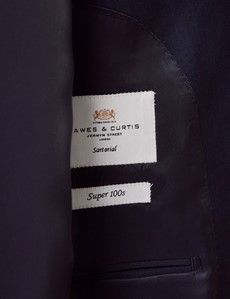 Slim Fit Deep Navy Sharkskin Suit-preview4