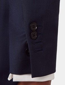 Slim Fit Deep Navy Sharkskin Suit-preview7