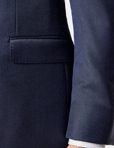 Slim Fit Deep Navy Sharkskin Suit