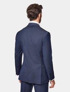 Slim Fit Deep Navy Sharkskin Suit