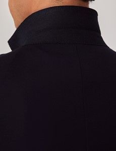 Midnight Blue Semi Plain Wool Slim Fit Suit-preview6