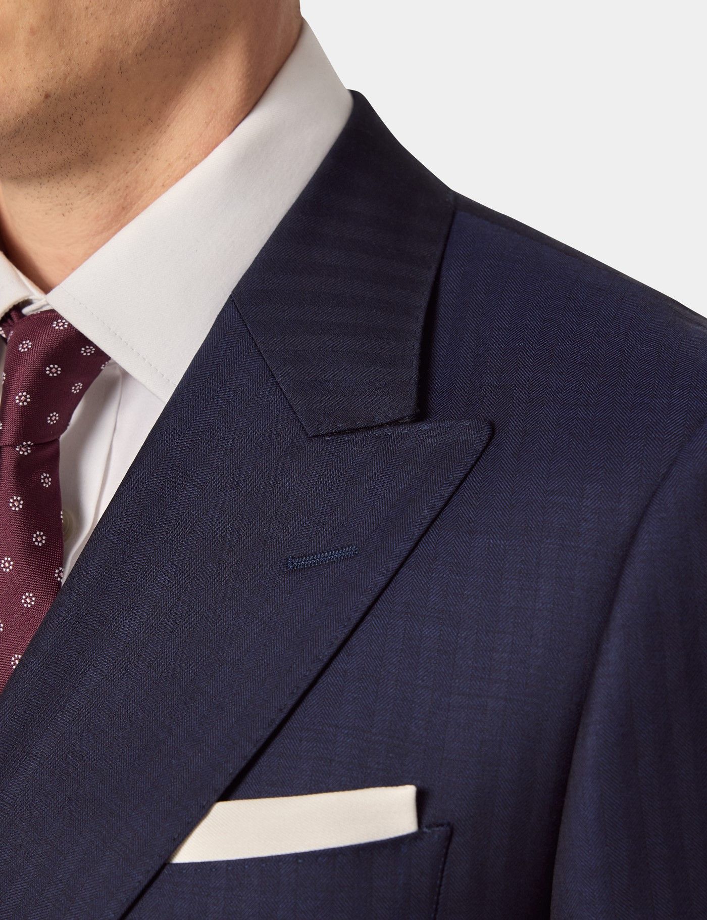 Slim Fit Navy Herringbone Suit-preview