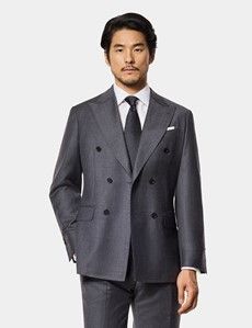 Tailored Fit Dark Grey Suit Jacket