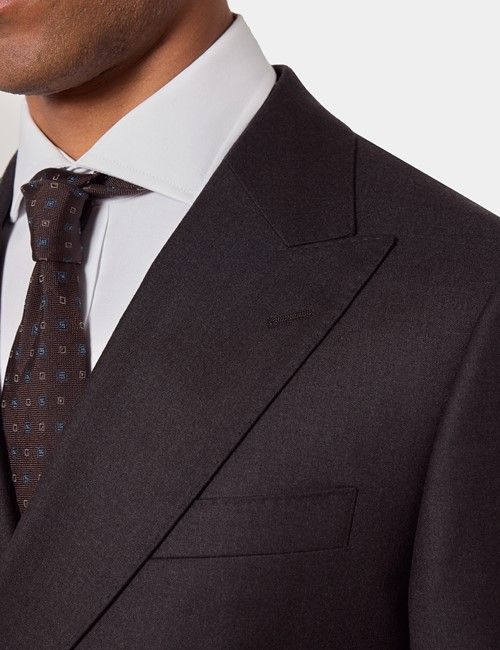 Slim Fit Brown Suit Trousers