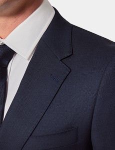 Slim Fit Navy Birdseye Suit