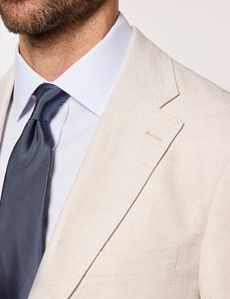 Tailored Fit Stone Linen Suit