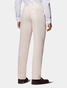 Tailored Fit Stone Linen Suit