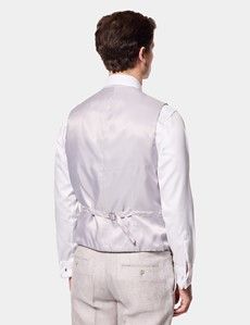 Tailored Fit Light Grey Linen Suit