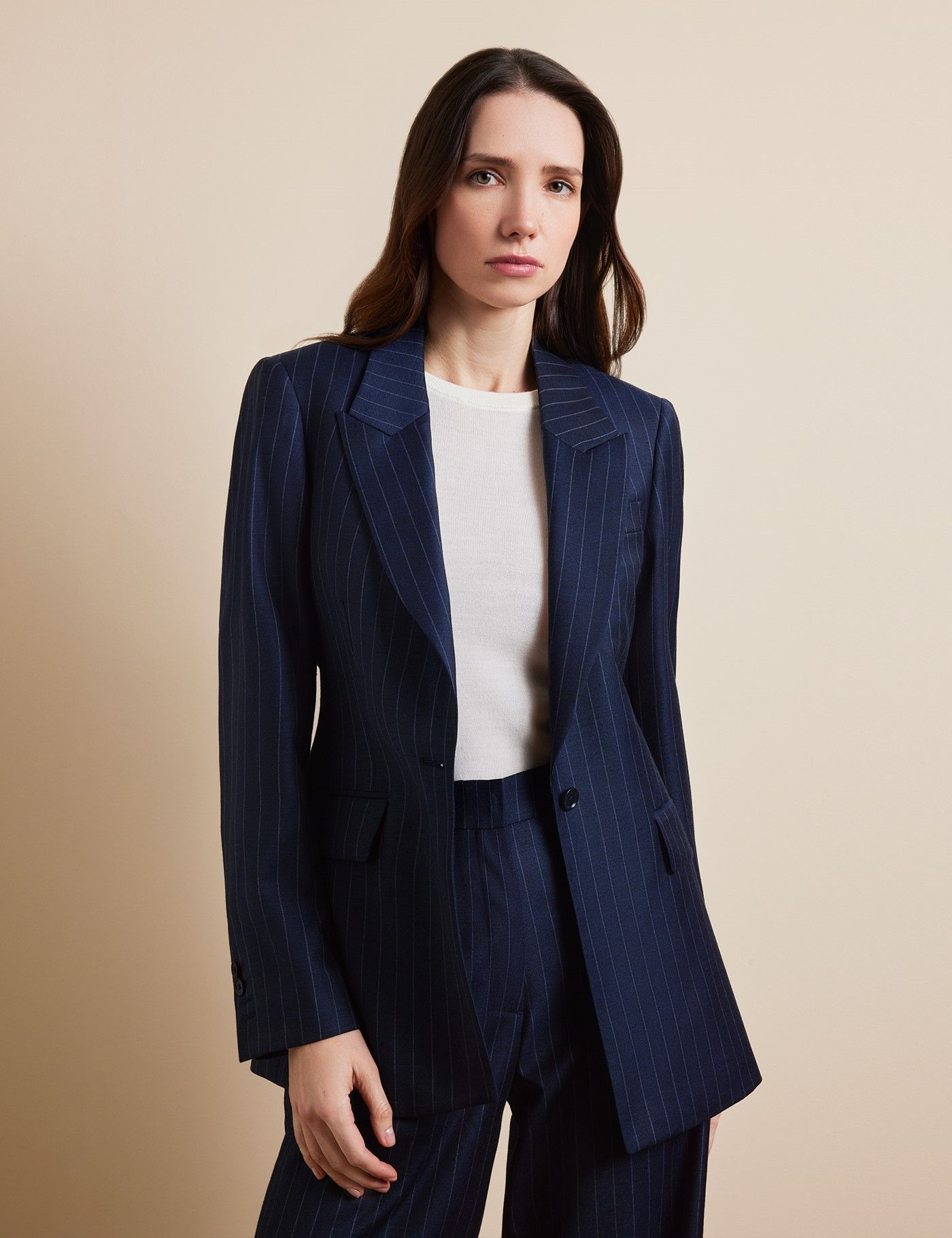 Black Double Breasted Longline Jacket