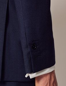 Slim Fit Blue Semi Plain Zigzag Suit-preview12
