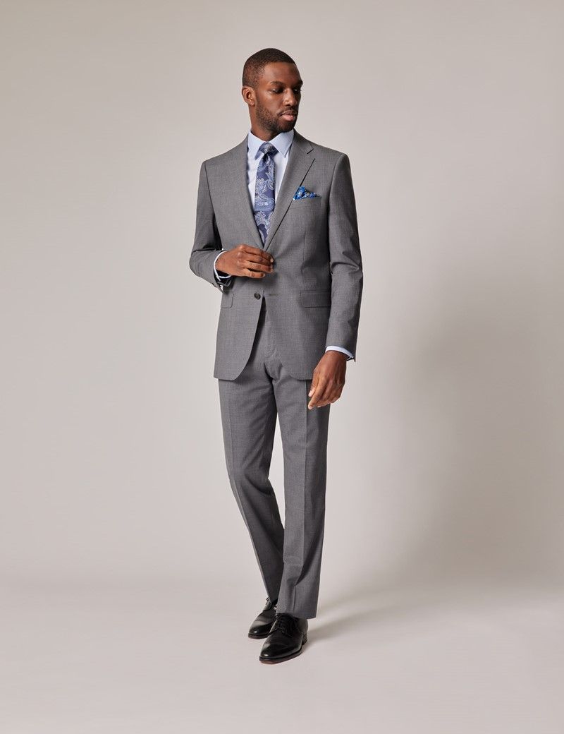 Grey 2 Piece Slim Fit Stretch Suit 