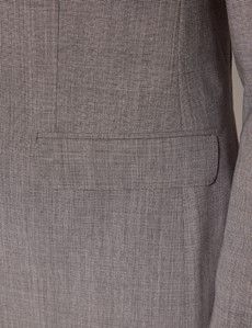 Grey Semi Plain Italian Tailored Suit Jacket - 1913 Collection-preview3