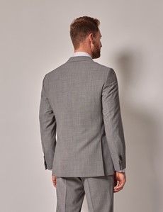 Grey Semi Plain Italian Tailored Suit Jacket - 1913 Collection-preview5