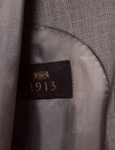 Grey Semi Plain Italian Tailored Suit Jacket - 1913 Collection-preview4