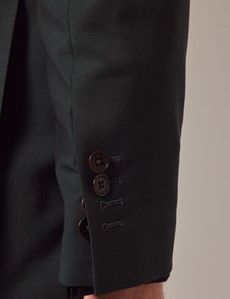 Green Italian Wool-Mohair Tailored Fit Suit Jacket - 1913 Collection-preview6